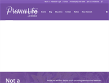 Tablet Screenshot of premalifeaustralia.com
